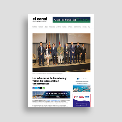 Article "Los aduaneros de Barcelona y Tailandia intercambian conocimientos" in "El Canal Marítimo y Logístico".
